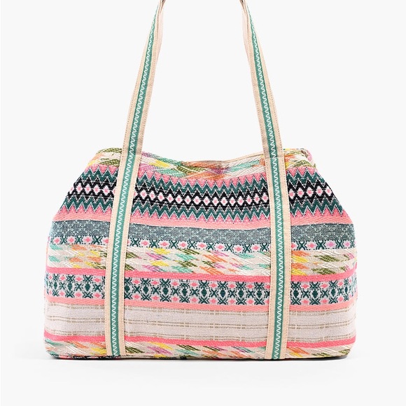 Multicolor Patterned Shoulder Bag - Picture 5 of 8
